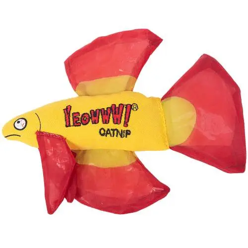 Hračka pro kočky - Yeowww! Mo Betta Fish Red