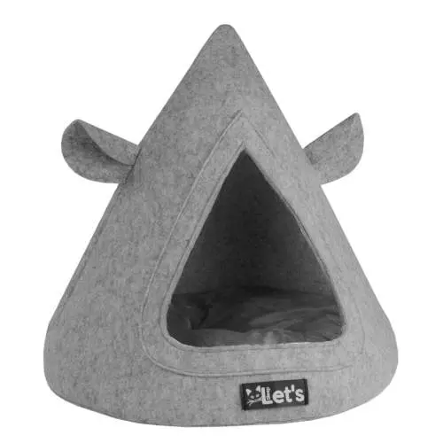 Přepravky a tašky pro kočky - Let's sleep Pet Cave TeePee Grey