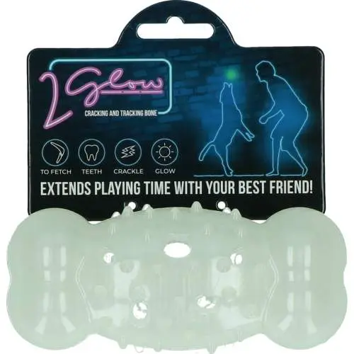 Hračka pro psy - 2 Glow Cracking & Tracking Bone