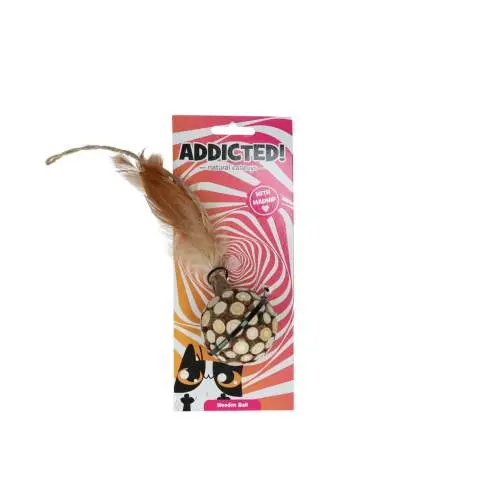 Hračka pro kočky - Addicted! Ball with Feathers