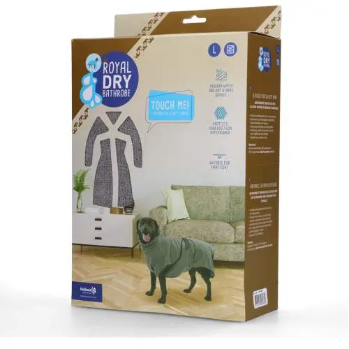 Vodítka, obojky a postroje pro psy - Royal Dry Bathrobe For Dogs L