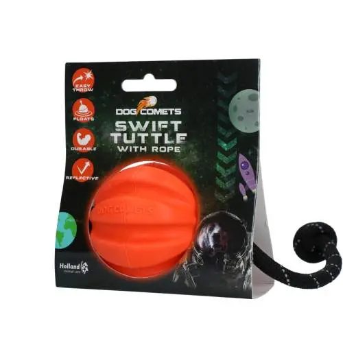 Hračka pro psy - Dog Comets Swift Tuttle With Rope Orange