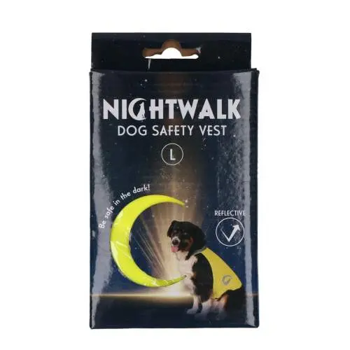 Vodítka, obojky a postroje pro psy - Nightwalk Safety Vest Yellow L