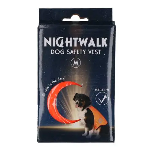 Vodítka, obojky a postroje pro psy - Nightwalk Safety Vest Orange M
