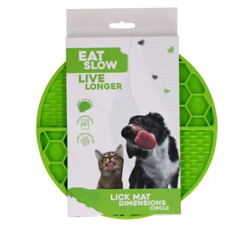 Hračka pro psy - Eat Slow Live Longer Lick Mat Dimensions Circle Green