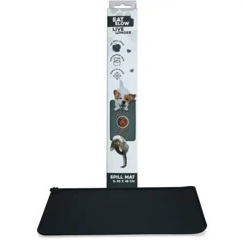Misky, fontány & láhve pro psy - Eat Slow Live Longer Spill Mat S Grey