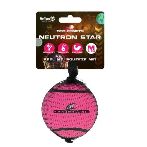 Hračka pro psy - Dog Comets Neutron Star Tennis Ball With Squeaker M Pink