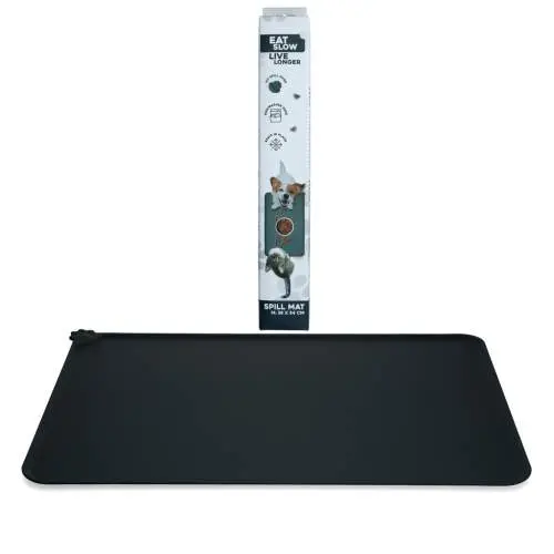 Misky, fontány & láhve pro psy - Eat Slow Live Longer Spill Mat M Grey