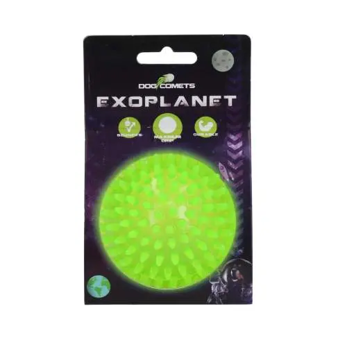 Hračka pro psy - Dog Comets Exoplanet Spiky Ball M Green