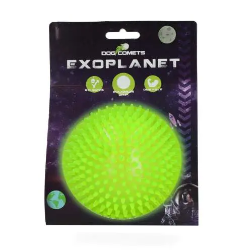 Hračka pro psy - Dog Comets Exoplanet Spiky Ball L Green