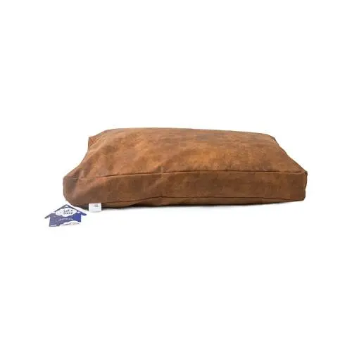 Tašky, přepravky a klece pro psy - Let's Sleep Plush Pillow Dog Bed XL Cognac