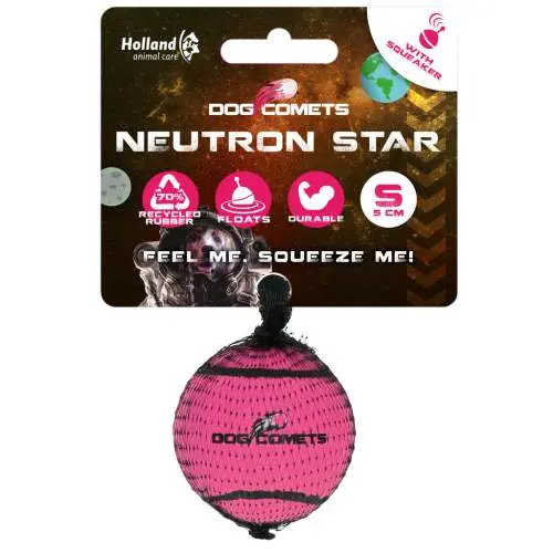Hračka pro psy - Dog Comets Neutron Star Tennis Ball With Squeaker S Pink