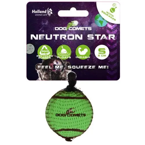 Hračka pro psy - Dog Comets Neutron Star Tennis Ball With Squeaker S Green