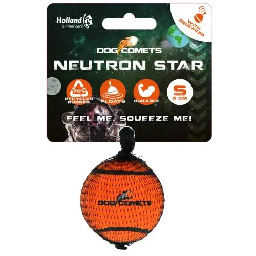 Hračka pro psy - Dog Comets Neutron Star Tennis Ball With Squeaker S Orange
