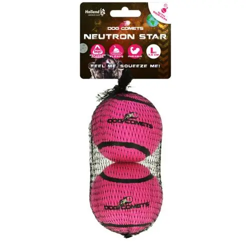 Hračka pro psy - Dog Comets Neutron Star Tennis Ball With Squeaker L Pink (2-pack)