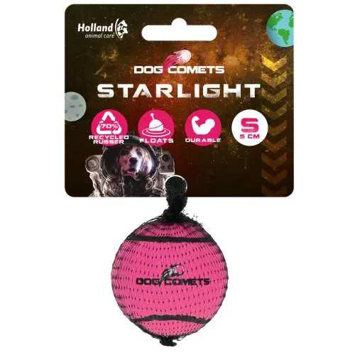 Hračka pro psy - Dog Comets Starlight Tennis Ball S Pink