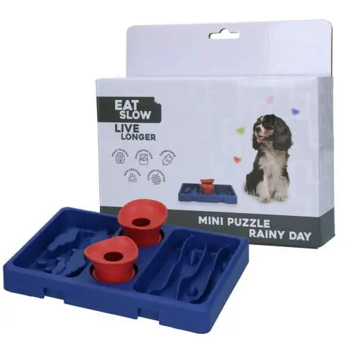 Hračka pro psy - Eat Slow Live Longer Mini Puzzle Rainy Day