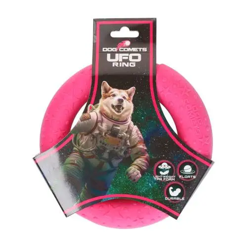 Hračka pro psy - Dog Comets UFO Ring Pink S