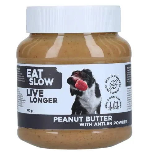 Pamlsky a přílohy pro psy - Eat Slow Live Longer Peanut Butter + Collagen Powder