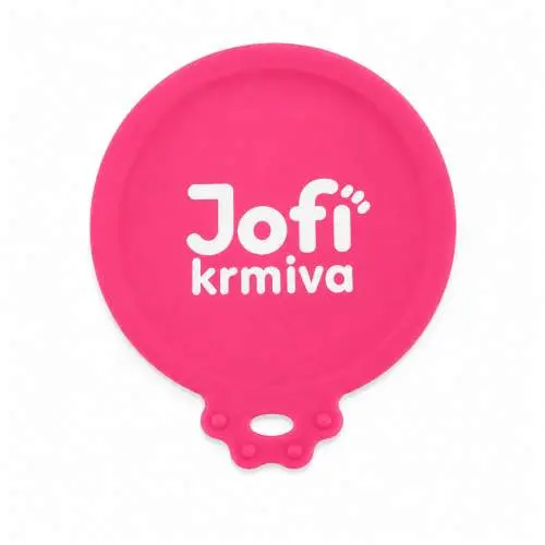 Víčko na konzervu UNI size Jofi Krmiva – silikonové, růžové