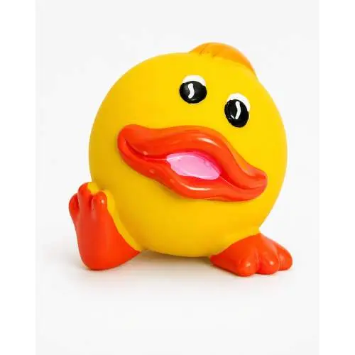 Jofi latexový pískací míček Kachna, 6 cm