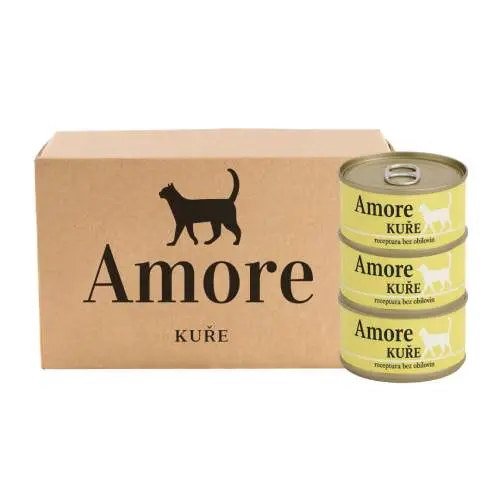 VÝHODNÉ BALENÍ Amore cat konzerva Kuřecí 24x70g