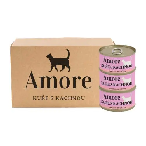 Amore cat konzerva Kuřecí s kachnou 24x70g