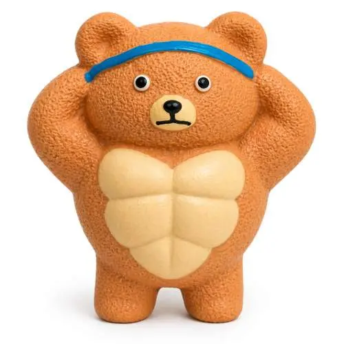 Jofi latexový svalnatý medvěd hnědý, 10 cm