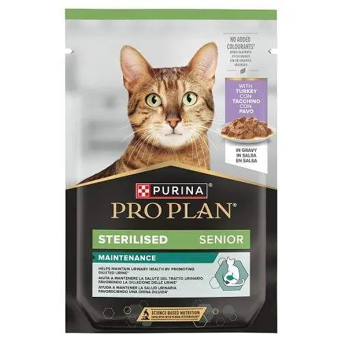 Purina PRO PLAN Sterilised Senior 7+ s krůtou ve šťávě 85 g