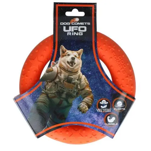 Dog Comets UFO Ring Orange - Létající kruh pro psy