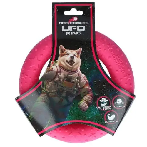 Dog Comets UFO Ring Pink - Létající kruh pro psy
