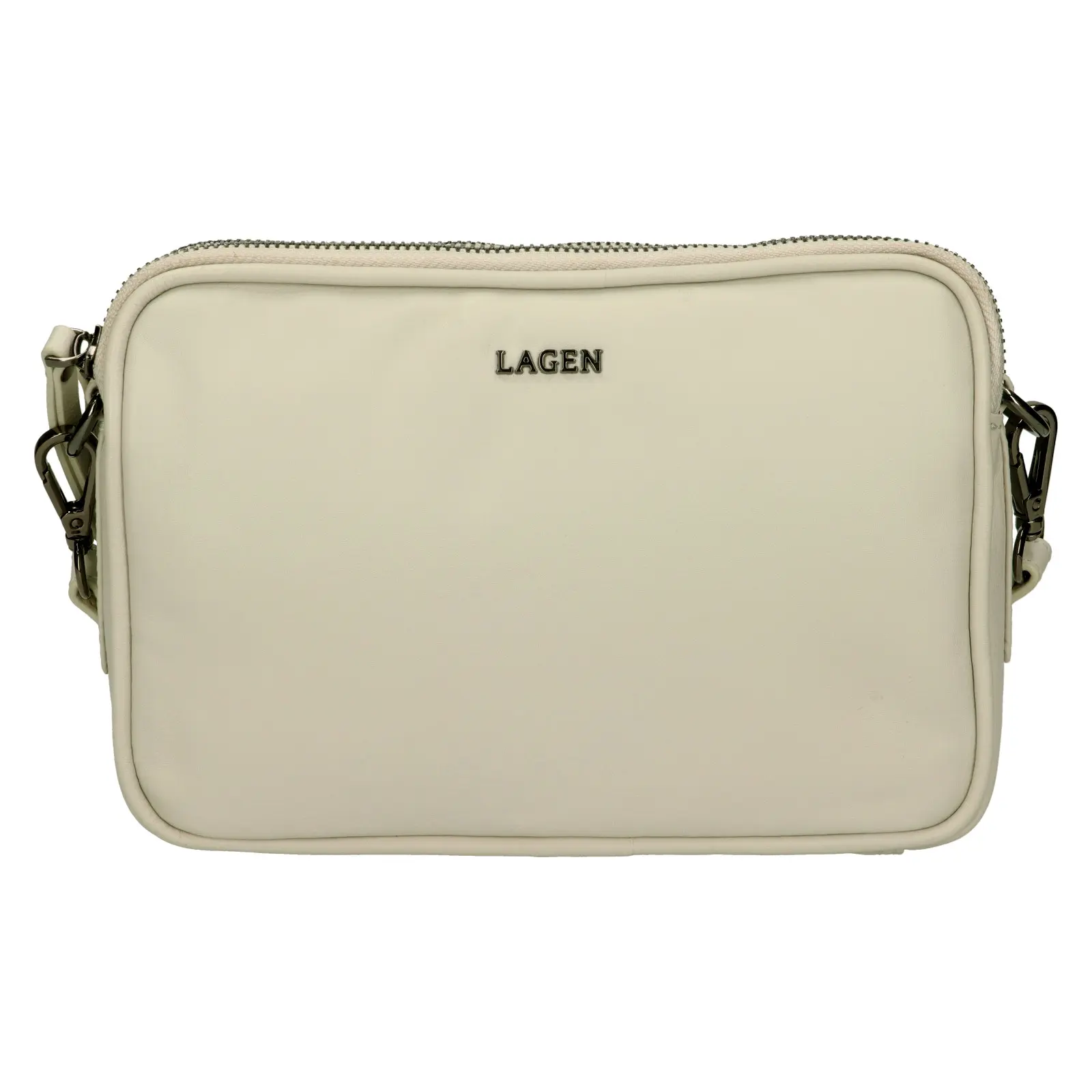 Dámská kožená crossbody kabelka Lagen Bruna - šedá