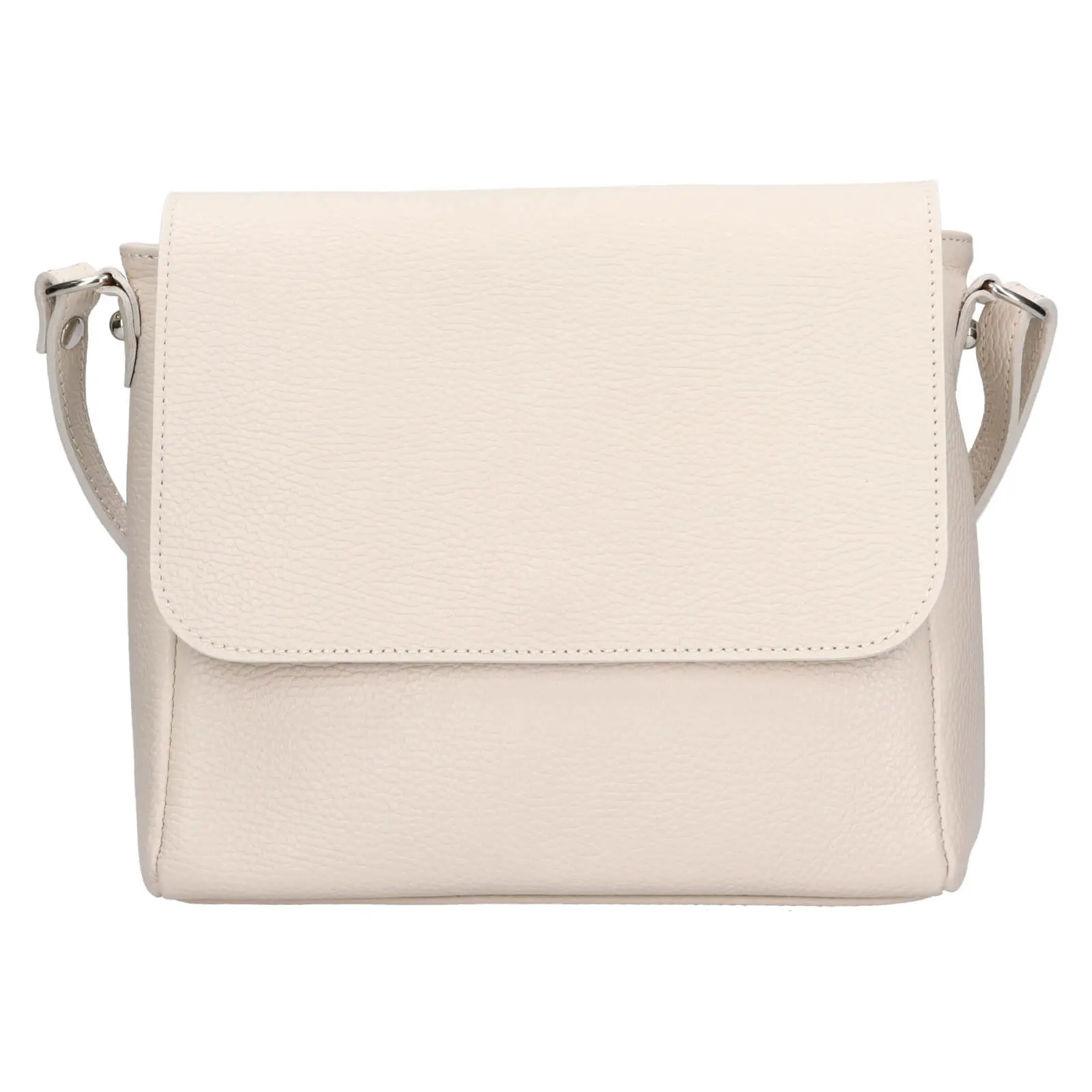 Dámská kožená crossbody kabelka Italia Nikka - krémová