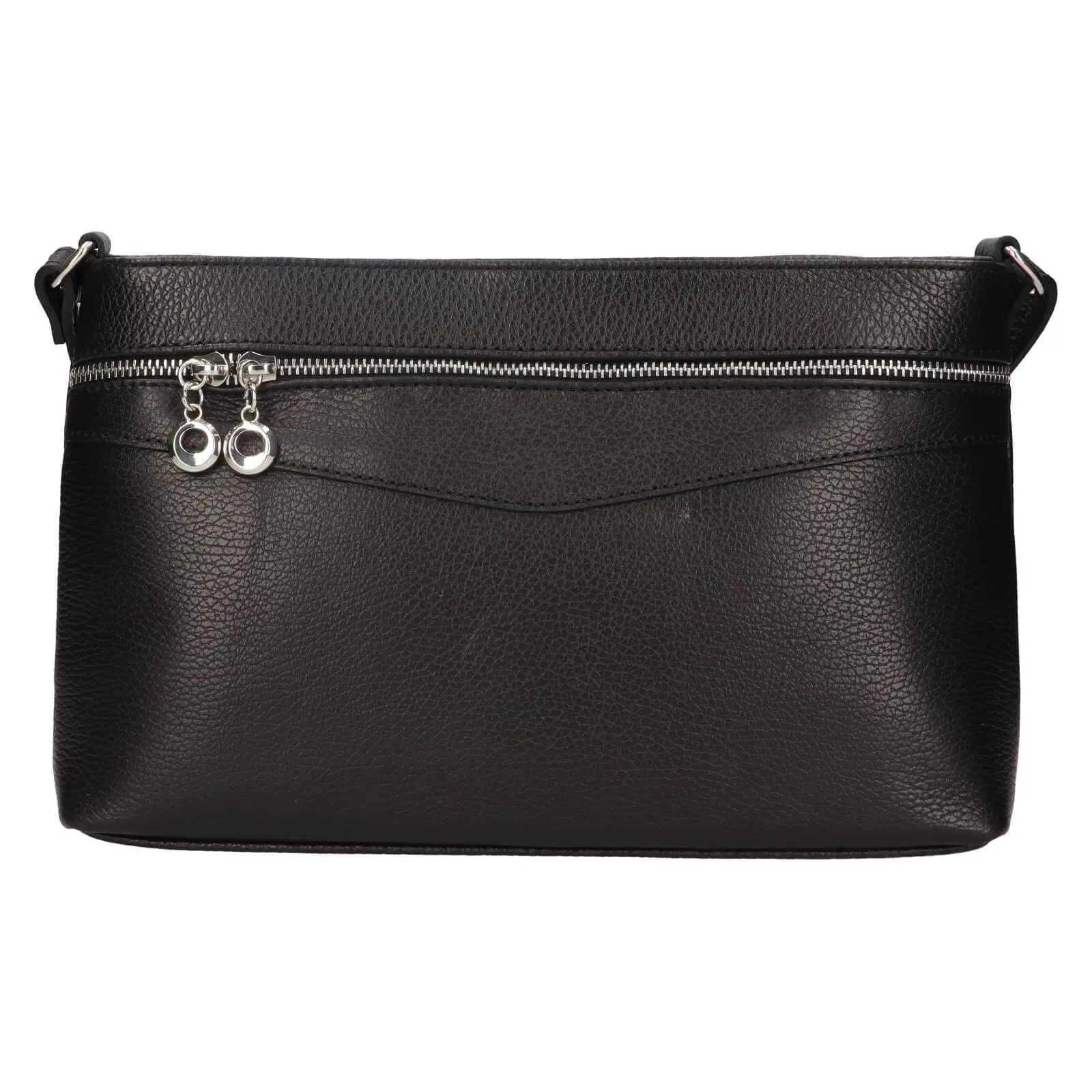 Dámská kožená crossbody kabelka Italia Benea - černá