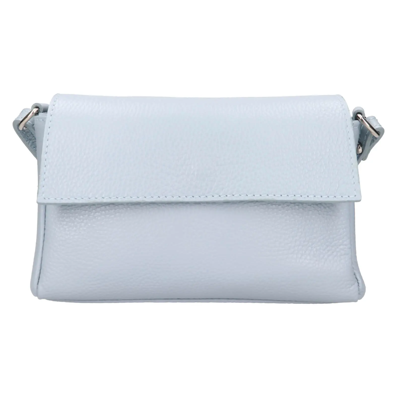 Dámská kožená crossbody kabelka Italia Darina - světle modrá