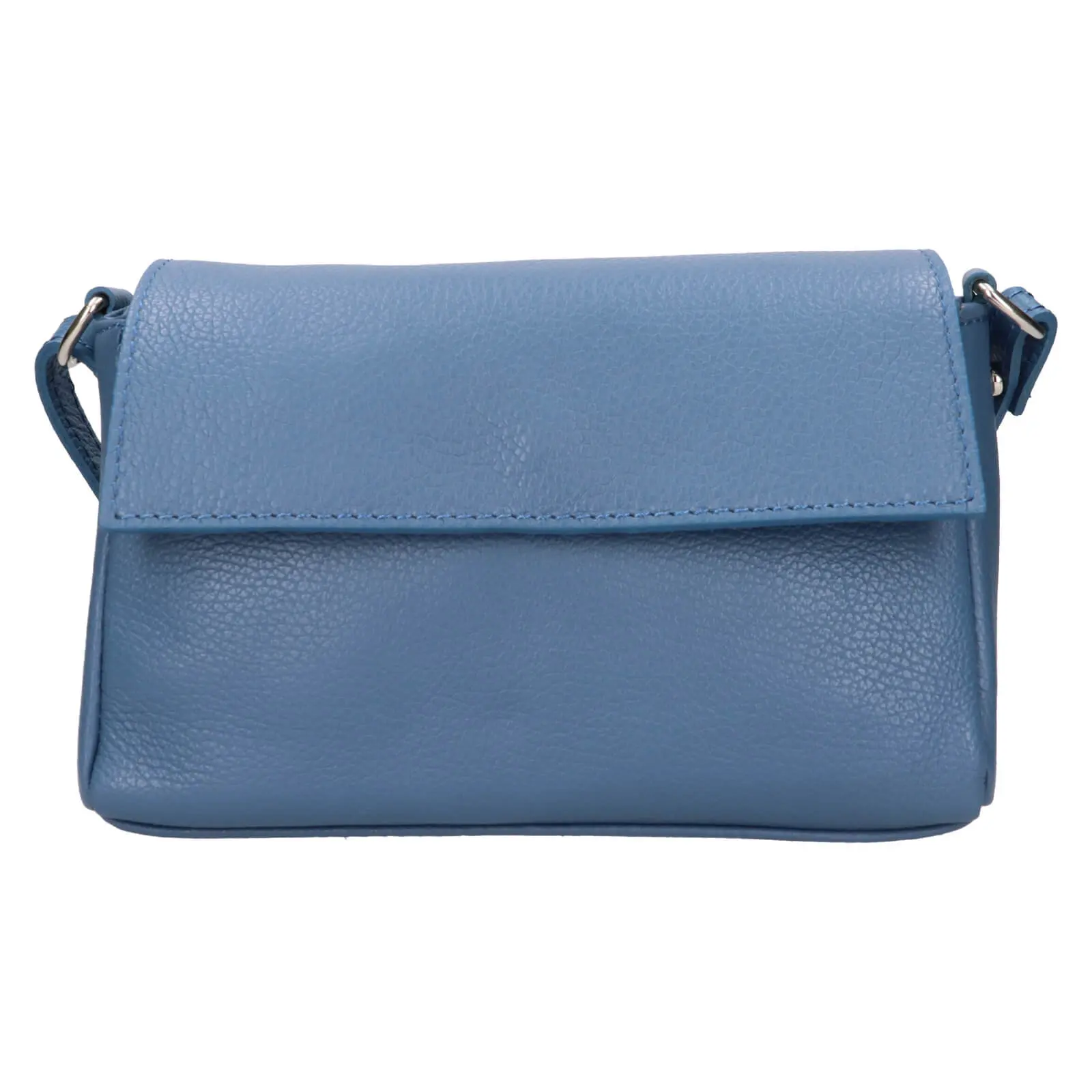 Dámská kožená crossbody kabelka Italia Darina - modrá