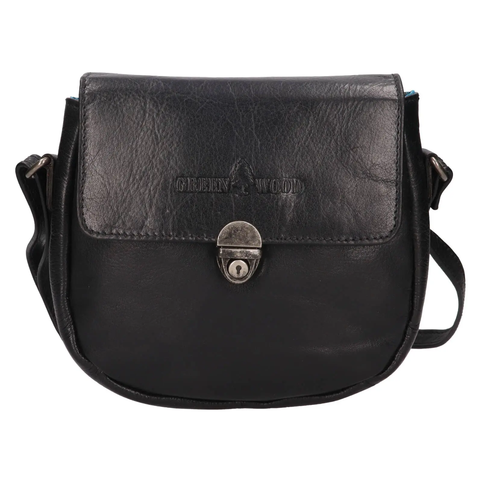 Dámská kožená crossbody kabelka Greenwood Petra - černá