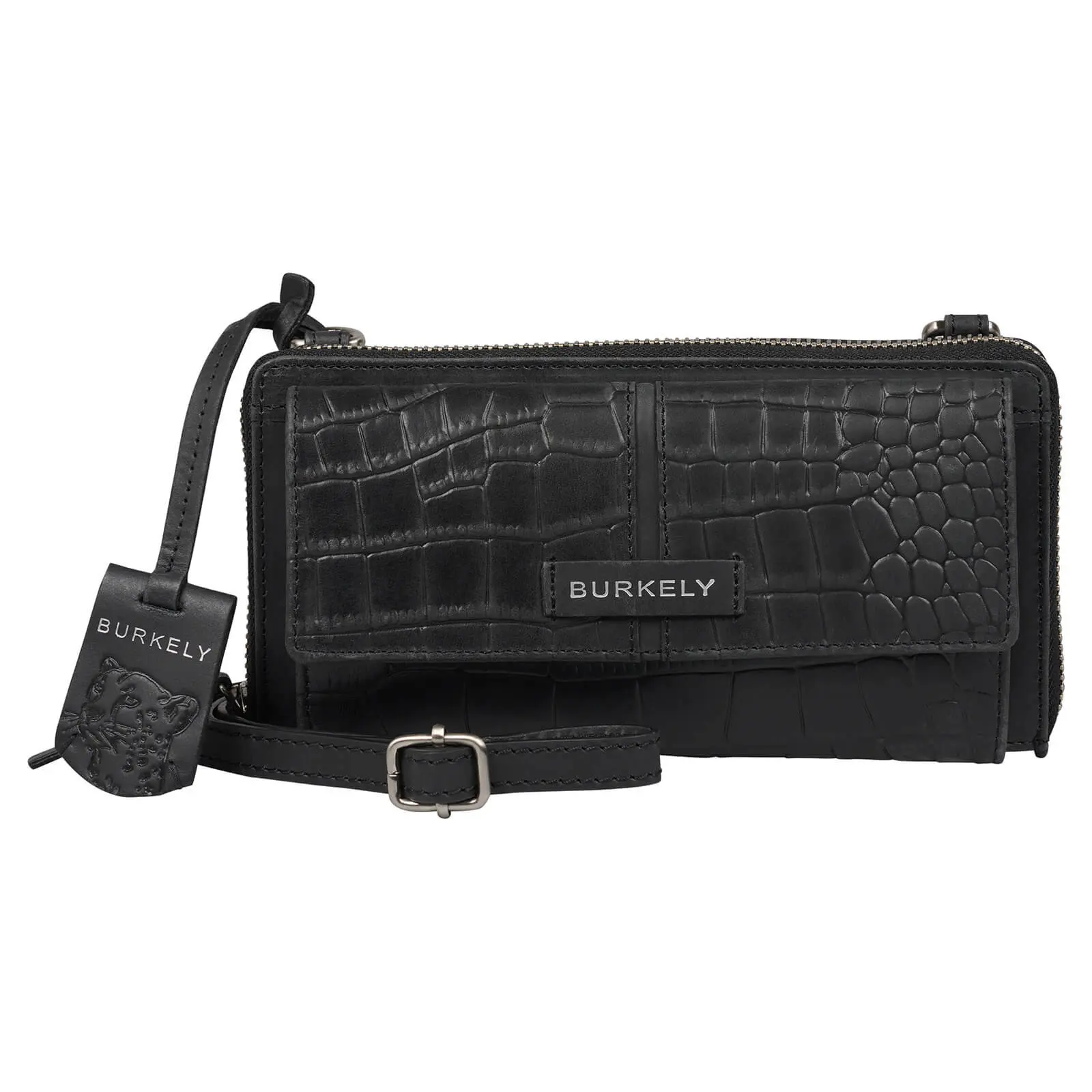 Dámská kožená crossbody kabelka s peněženkou Burkely Ziza - černá