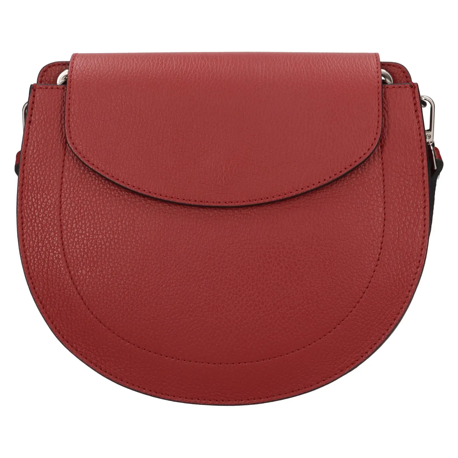 Dámská kožená crossbody kabelka Italia Locita - tmavě červená