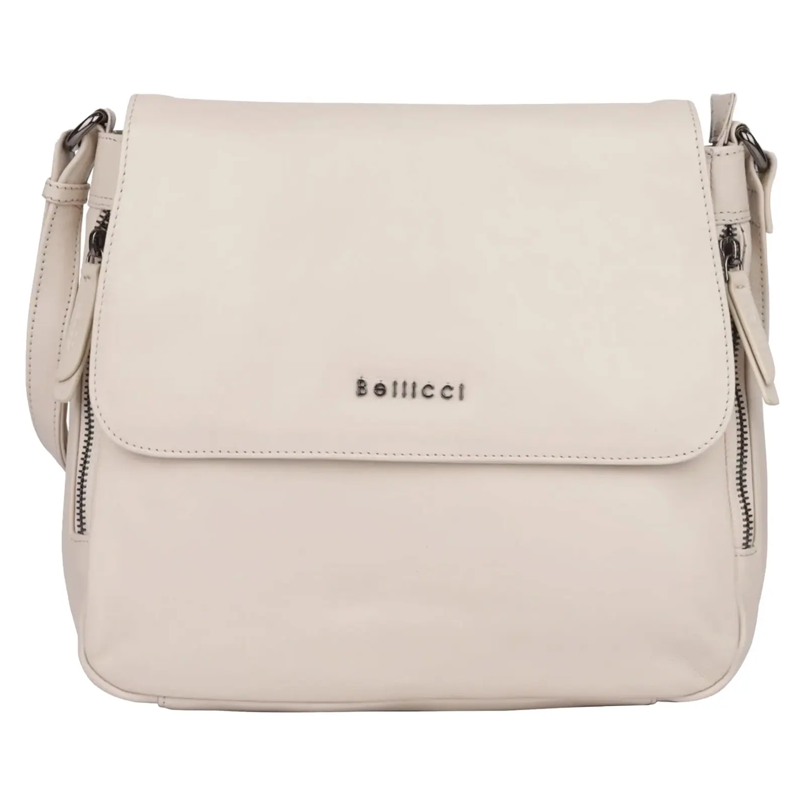 Dámská kožená crossbody kabelka Bellicci Silva - krémová