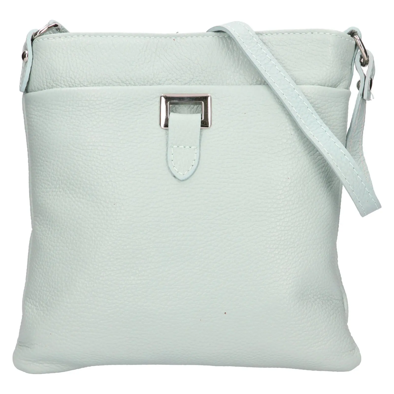 Dámská kožená crossbody kabelka Italia Gotta - modro-zelená