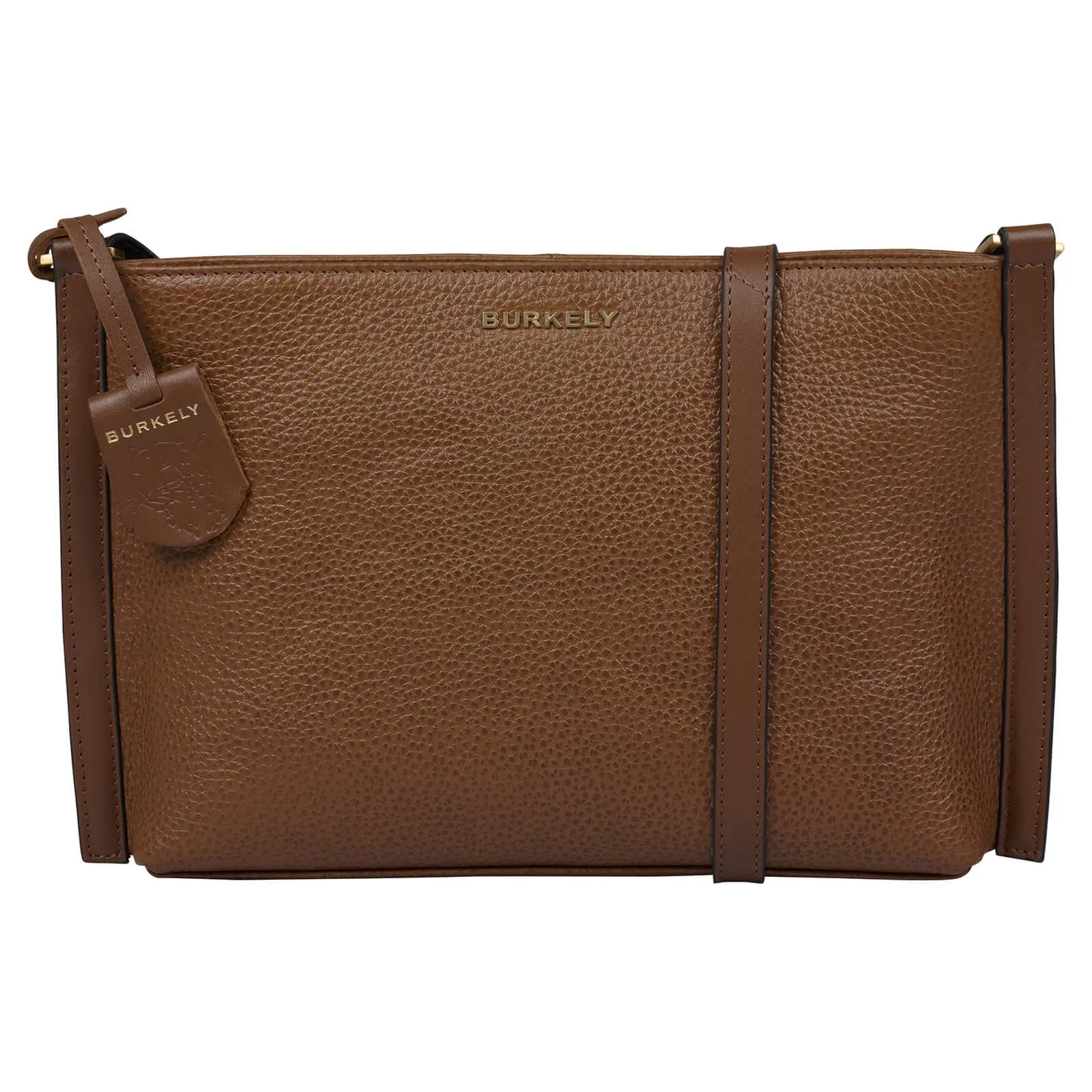 Dámská kožená crossbody kabelka Burkely Akay - koňak