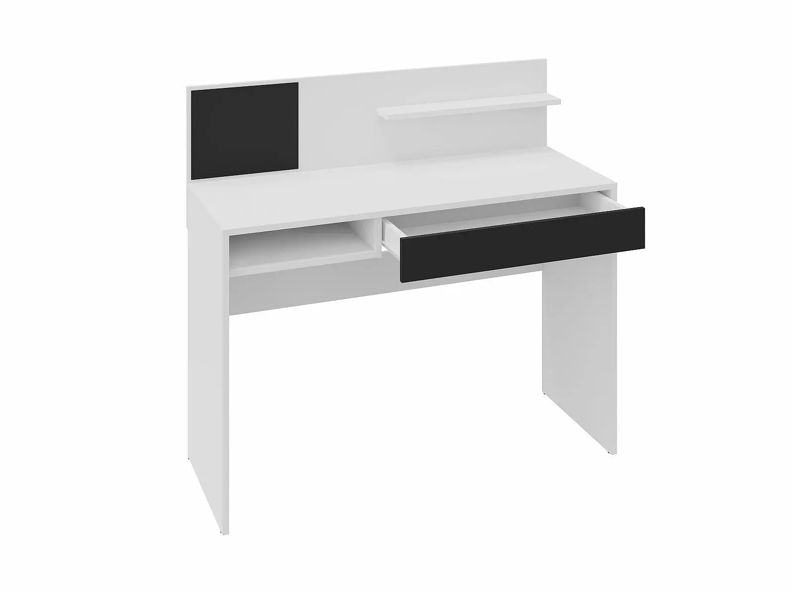 Kasvo MAGNET PC stůl bílá / černý šuplík