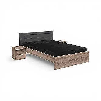 Kasvo MEADOW LUX postel 200x140 dub sonoma / šedé čelo