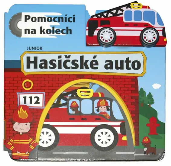 Hasičské auto - Pomocníci na kolech + dřevěné, ekologicky nezávadné autíčko - kolektiv autorů