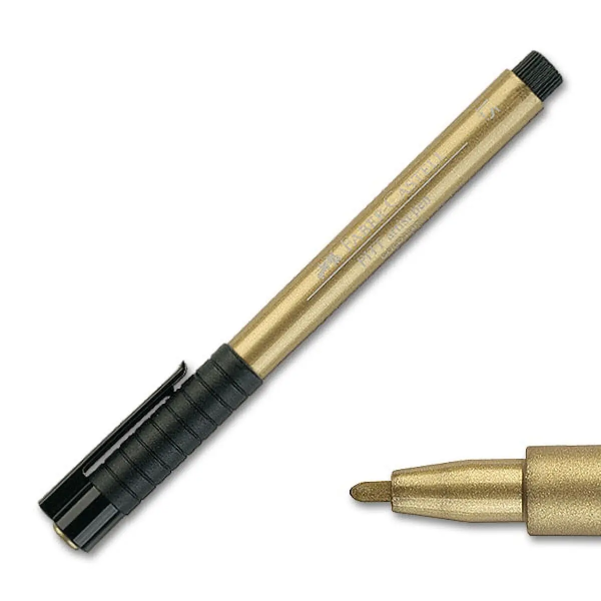 Popisovač Faber-Castell Pitt Artist Pen B Metalický - Zlatá