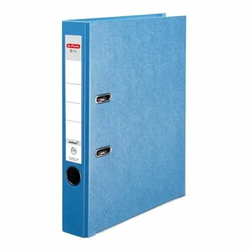 Pořadač PP A4/5cm pákový Herlitz Q.file protect - modrá aqua