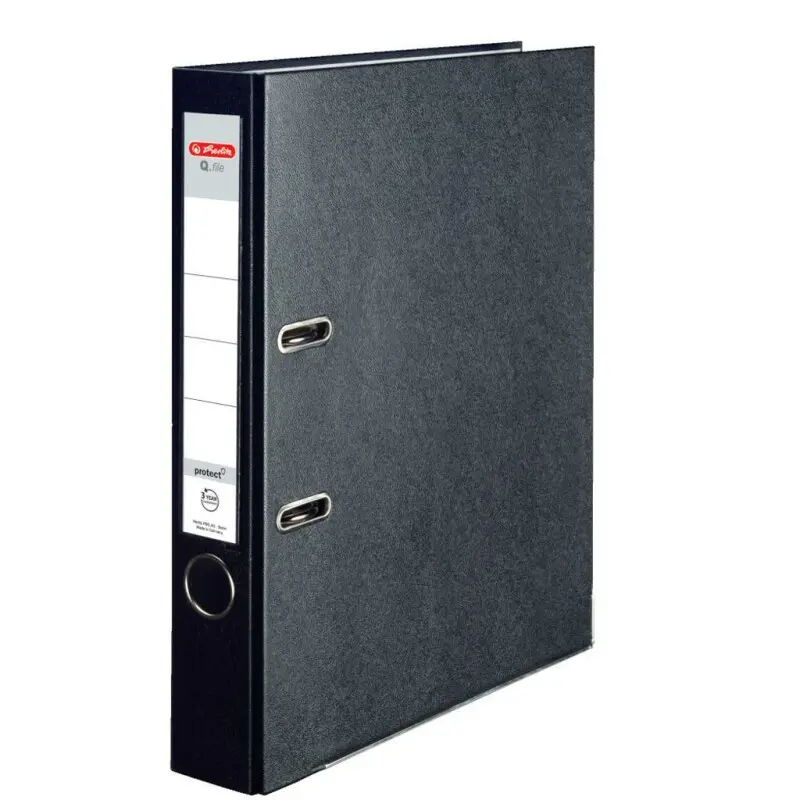 Pořadač PP A4/5cm pákový Herlitz Q.file protect - černý