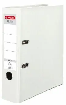Pořadač A4/8cm pákový Herlitz Q.file protect - bílý