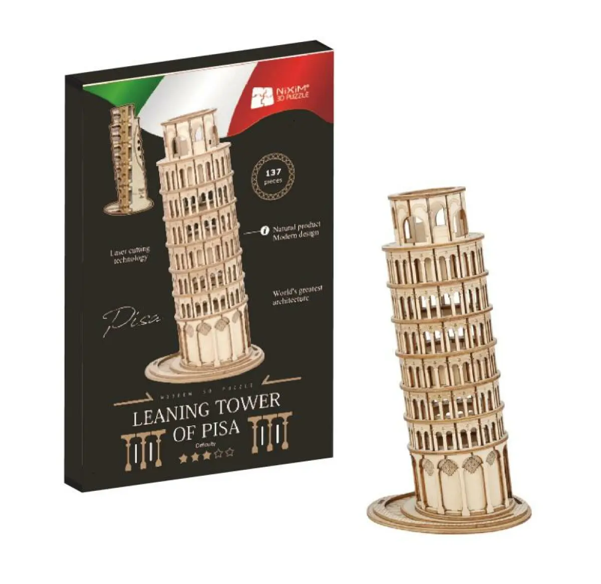 Šikmá věž v Pise - puzzle z kategorie 3D puzzle